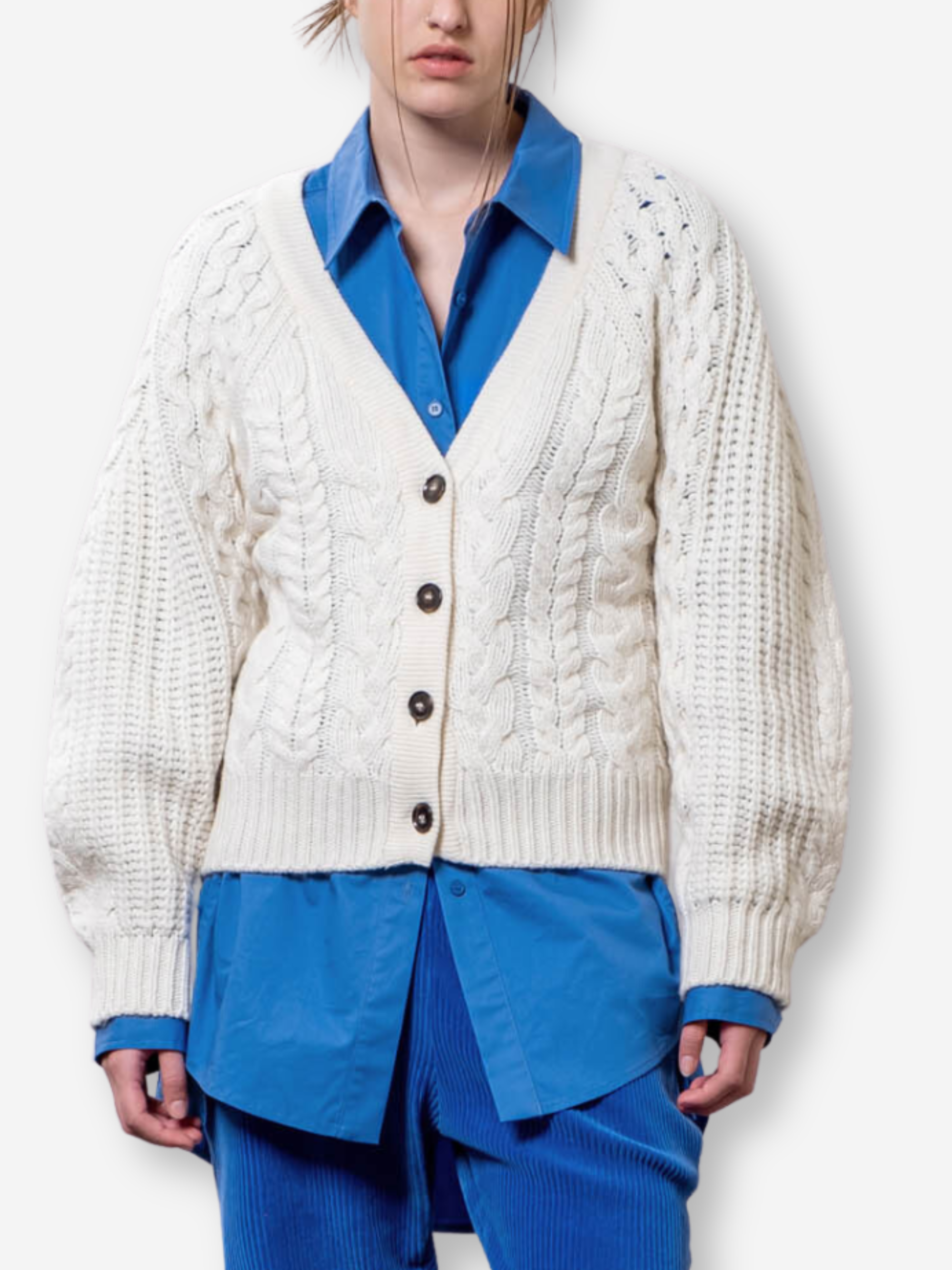 Cream knitted shop cardigan ladies