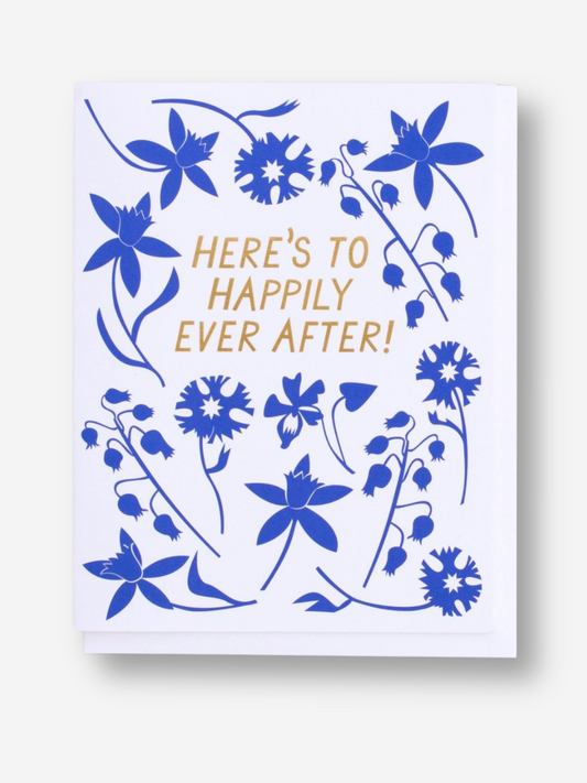 Happily Ever After Foil + Floral Card