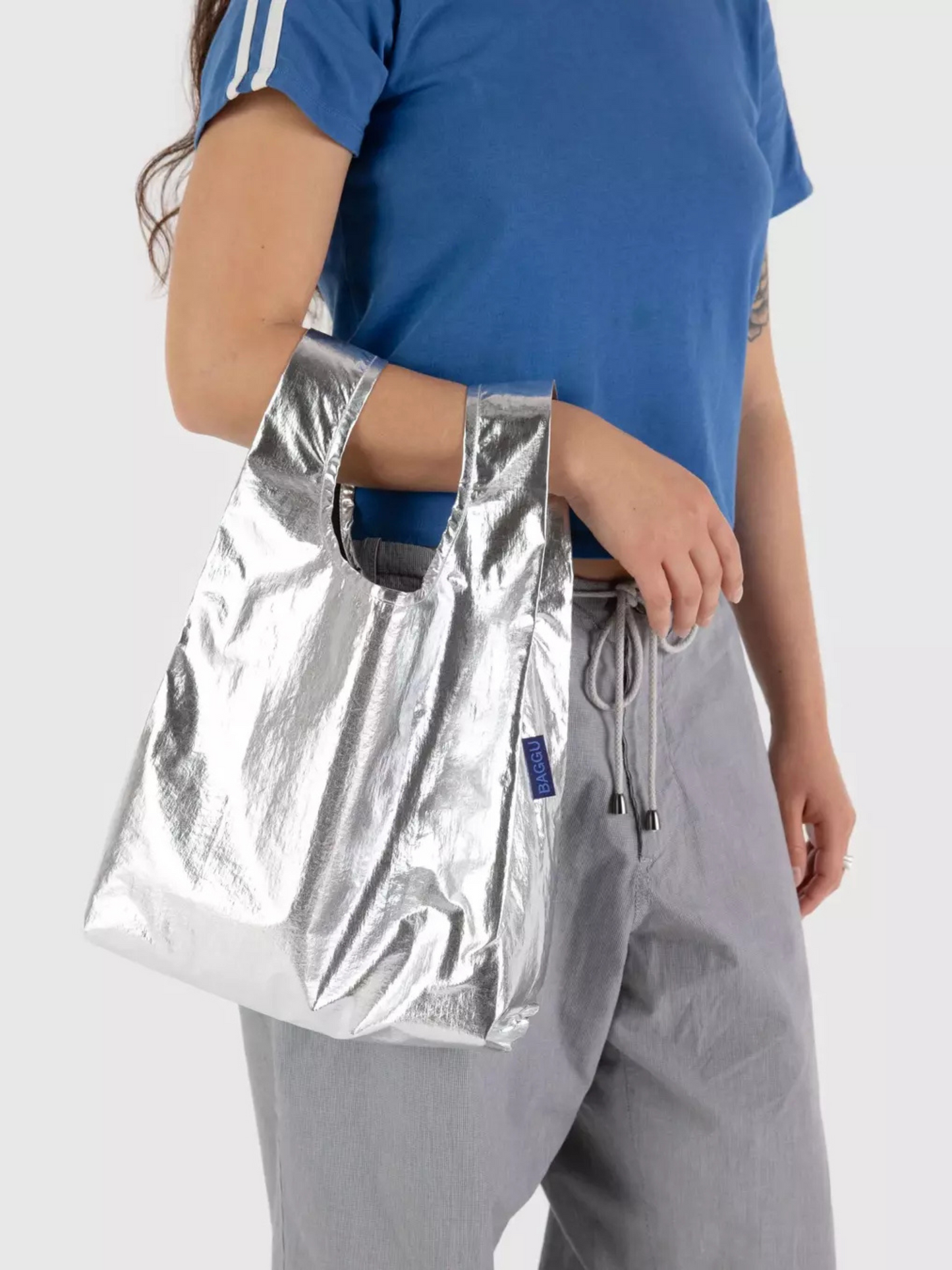 Baby Baggu | Metallic Silver