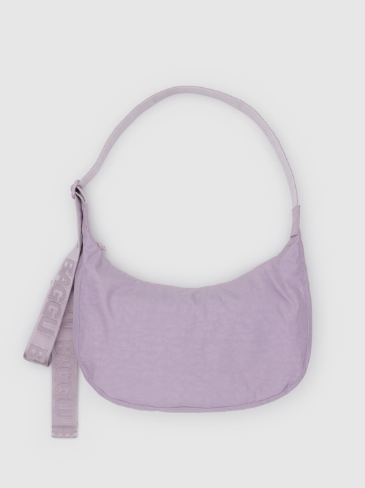 Medium Nylon Crescent Bag | Dusty Pink