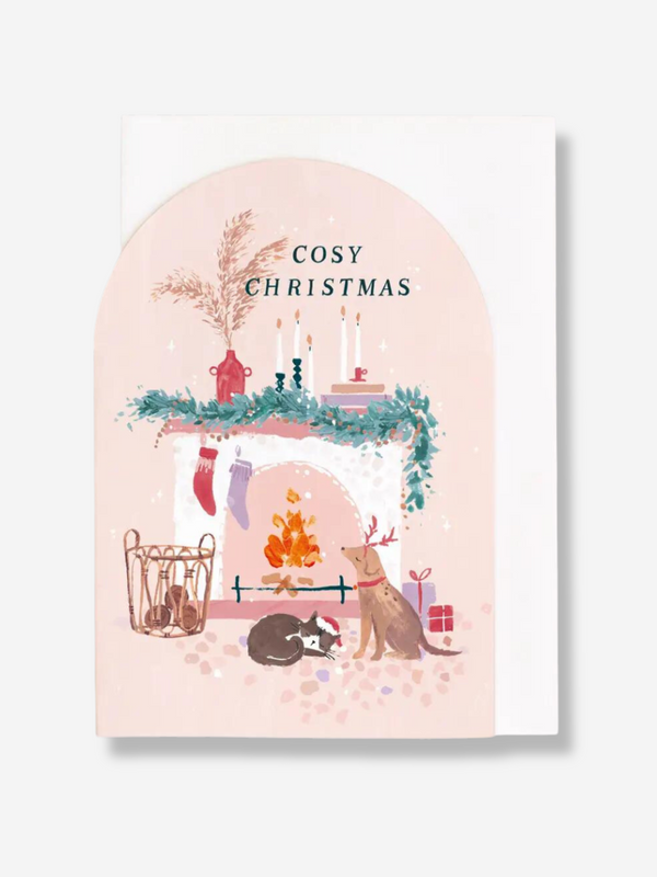 Cozy Fireplace Card