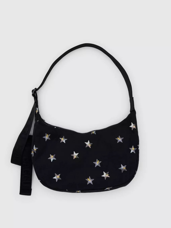 Medium Nylon Crescent Bag | Stars