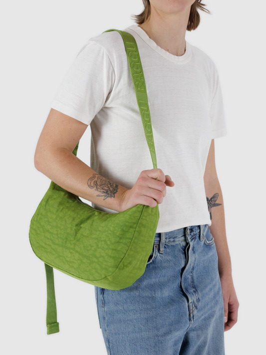 Medium Nylon Crescent Bag | Green Juice