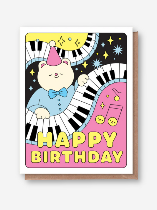 Happy Birthday Piano Card