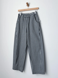 Gingham Arc Pants | Navy Gingham