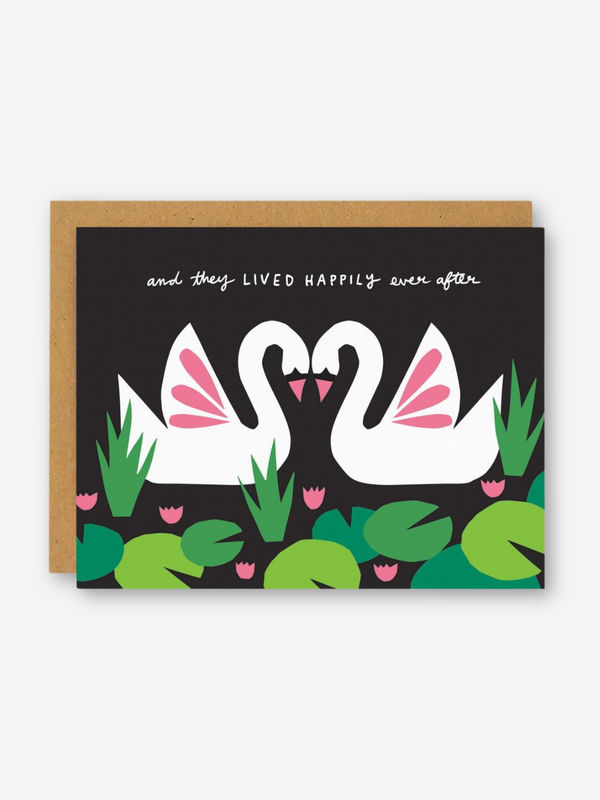 Swan Wedding Card