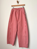 Gingham Arc Pants | Red Gingham