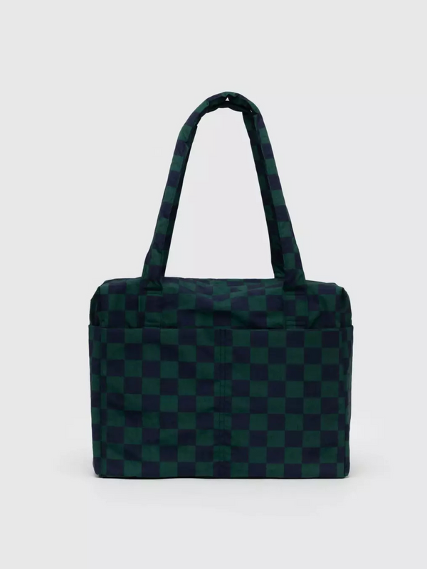 Small Cloud Carry-on | Navy Green Check