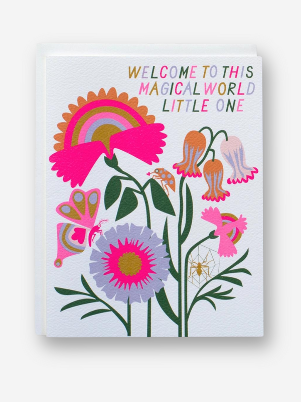 Welcome to this Magical World Baby Card