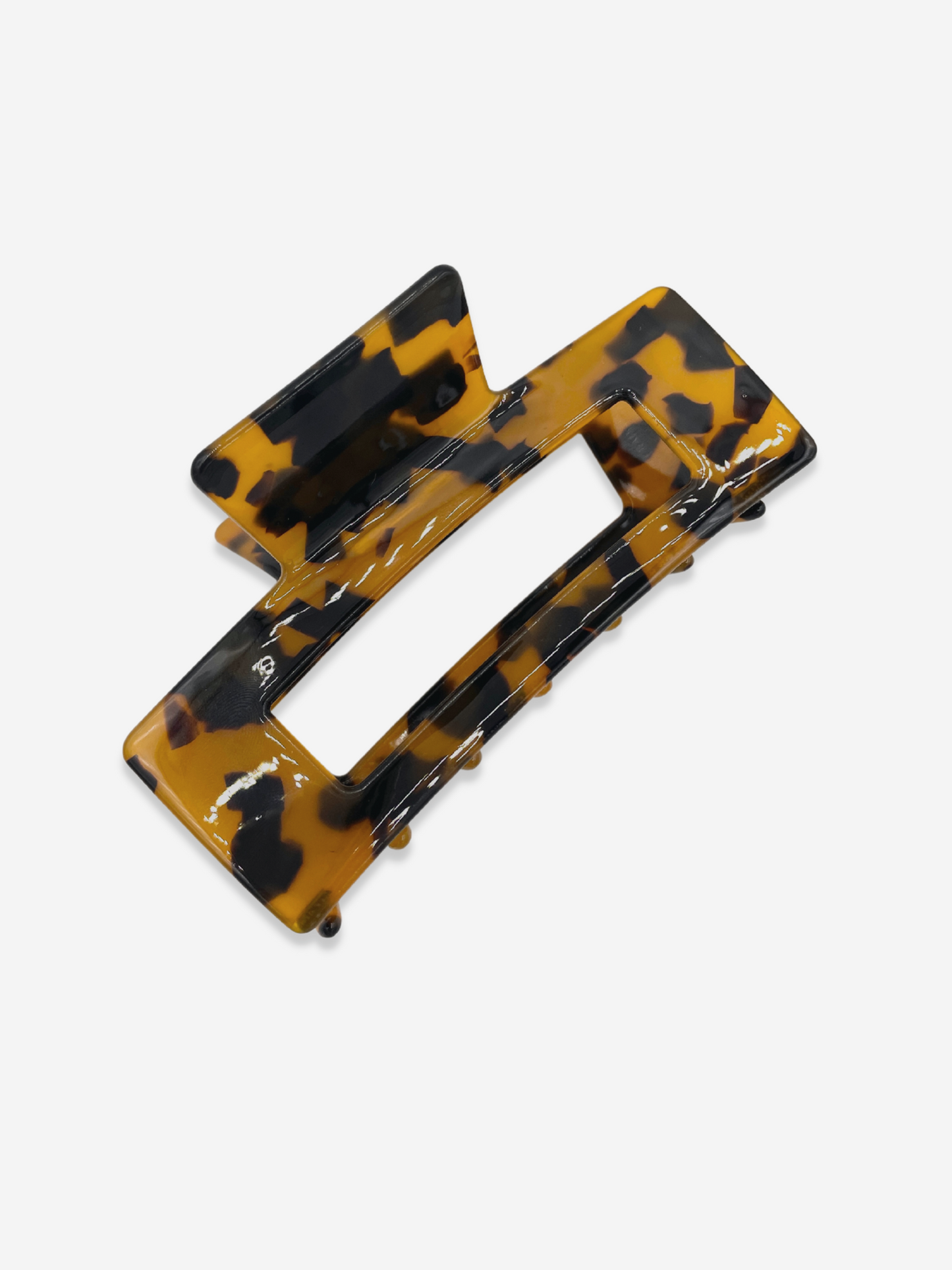 079 | dark tortoise rectangle hair clip