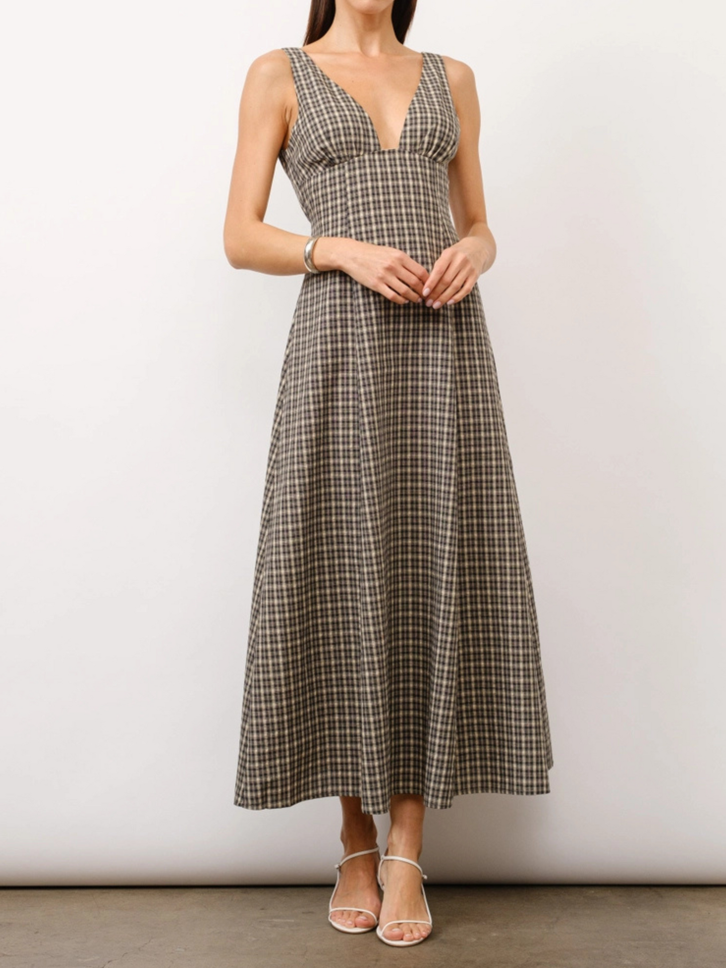 Augustine Plaid Maxi Dress