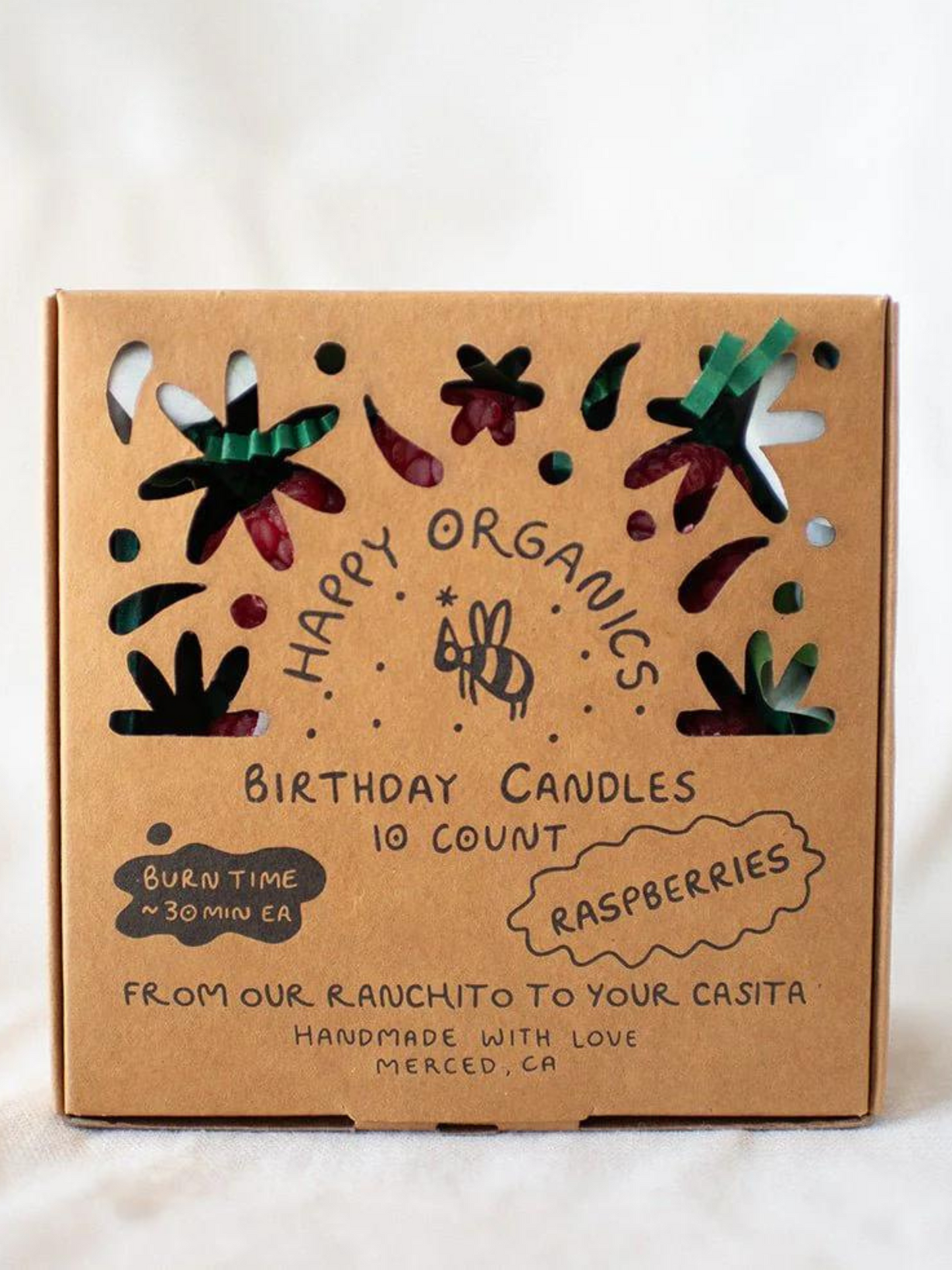 Raspberry Birthday Candles