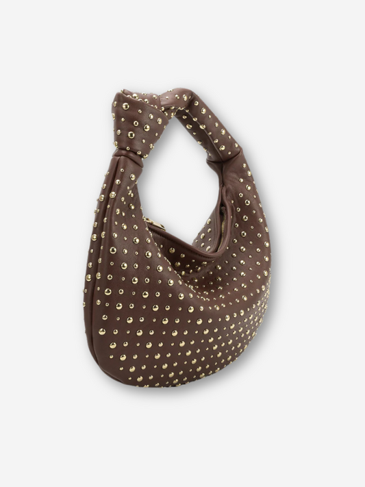 Brigitte Studded Bag | Chocolate