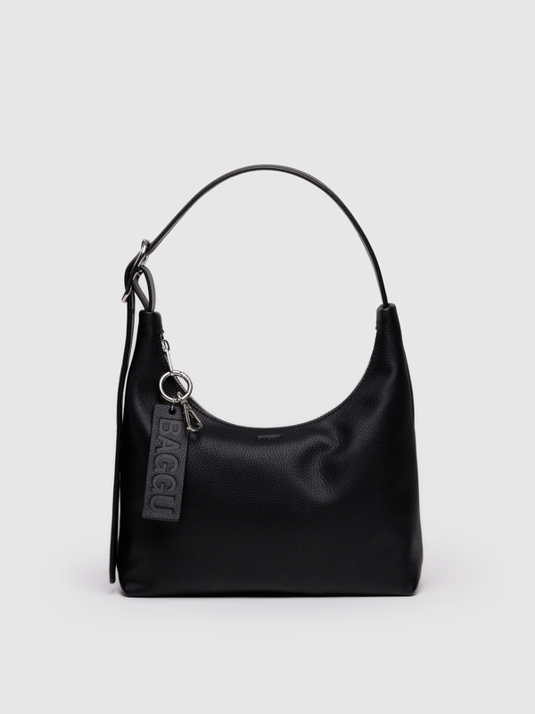 Mini Leather Shoulder Bag | Black