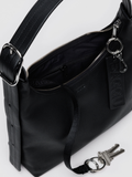 Mini Leather Shoulder Bag | Black