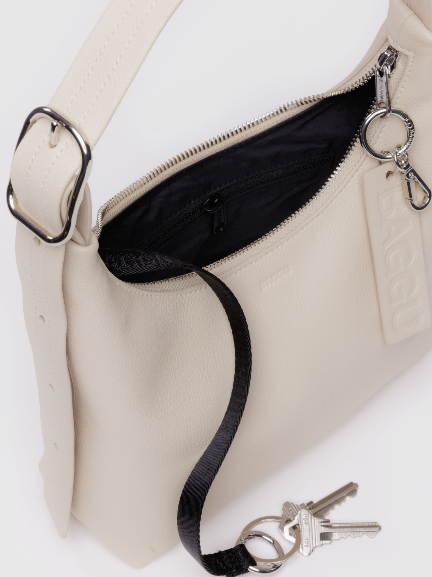 Mini Leather Shoulder Bag | Stone