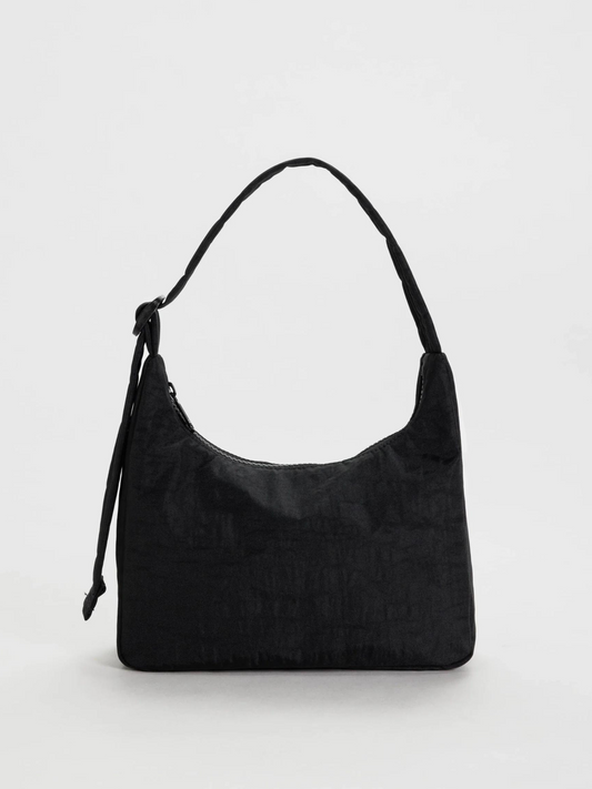 Mini Nylon Shoulder Bag | Black