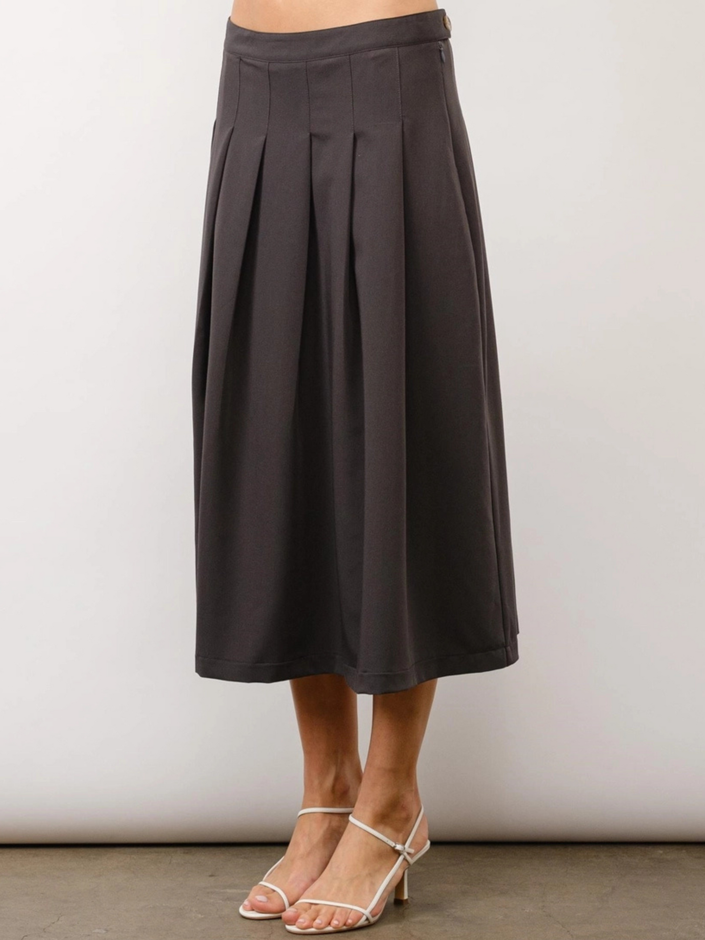 Penelope Pleated Midi Skirt