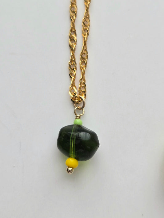 037 | various stone pendant necklaces