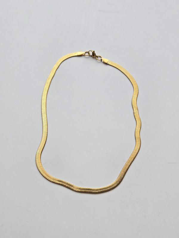 059 | gold wide snake chain