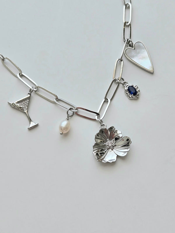 031 | silver 'variety' charm necklace