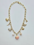 030 | gold 'sea life' charm necklace