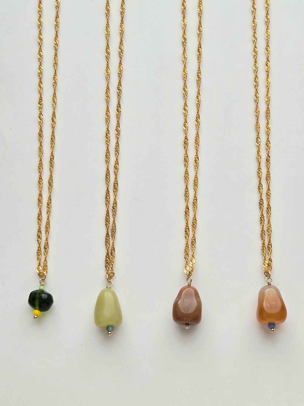 037 | various stone pendant necklaces