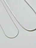 066 | silver flat braided chain