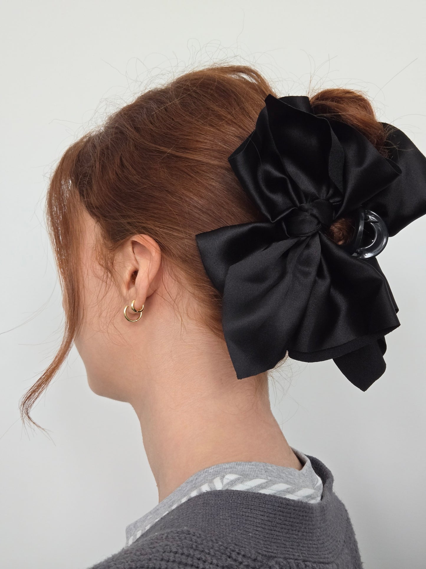 078 | silk bow hair clip