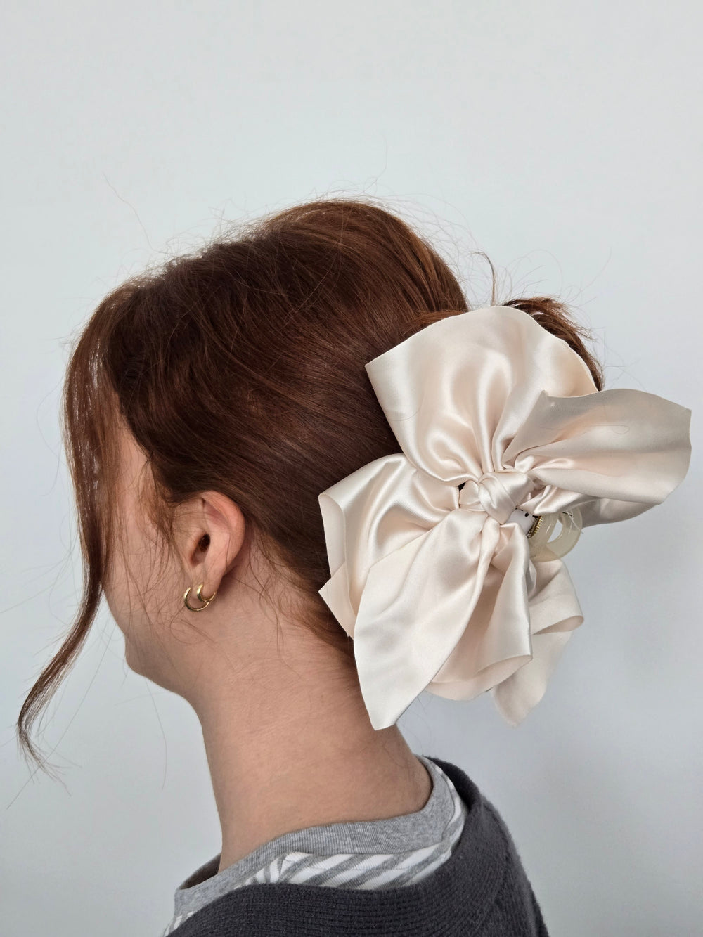 078 | silk bow hair clip