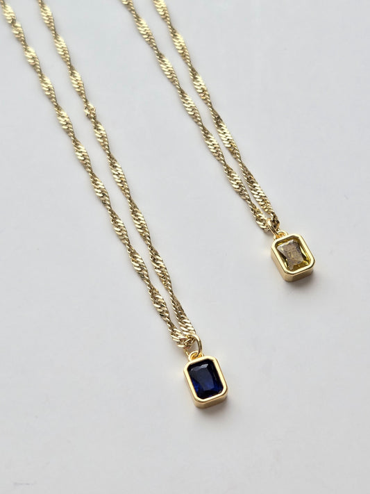 048 | baguette crystal necklace