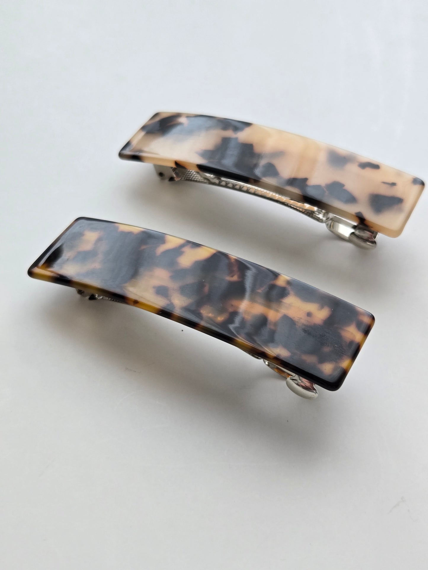 077 | tortoiseshell french barrette set of 2