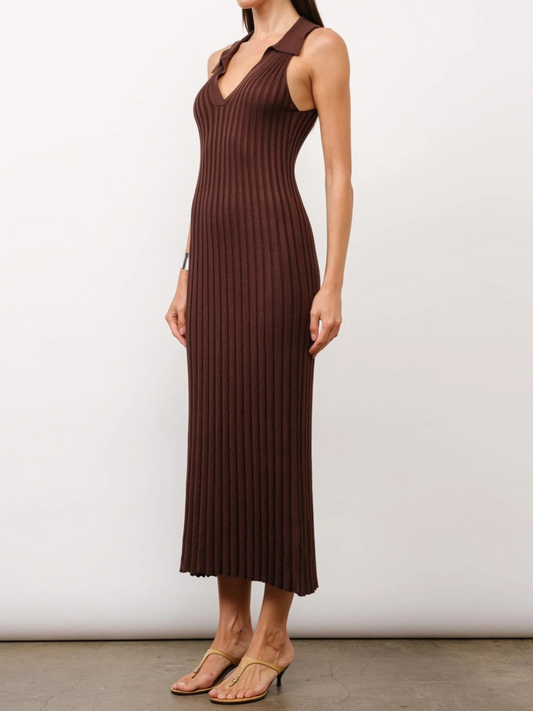 Solange Rib-Knit Maxi Dress